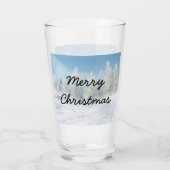 漫画の動物の踊りのまわりにクリスマスツリー タンブラーグラス (裏面)