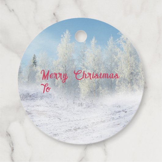 漫画の動物の踊りのまわりにクリスマスツリー フェイバータグ (裏面)