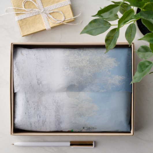 漫画の動物の踊りのまわりにクリスマスツリー 薄葉紙 (ギフト)