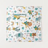 漫画の動物バンド タペストリー (正面(横))