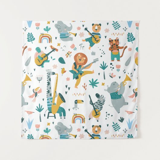 漫画の動物バンド タペストリー (正面)