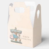 漫画の動物回転木馬誕生日パーティー フェイバーボックス (オープン)