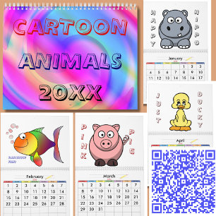 漫画の動物20XXカレンダー カレンダー