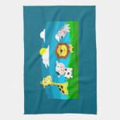 漫画の動物 キッチンタオル (縦)
