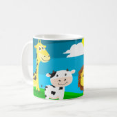 漫画の動物 コーヒーマグカップ (正面左)