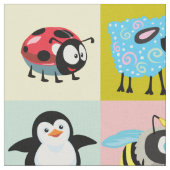 漫画の動物 ファブリック (クローズアップ)