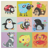 漫画の動物 ファブリック (見本)