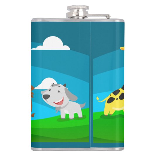 漫画の動物 フラスク (裏面)