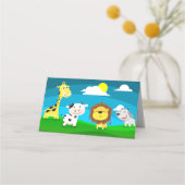 漫画の動物 プレイスカード (裏面)