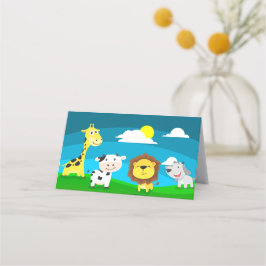 漫画の動物 プレイスカード