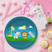 漫画の動物 ペーパープレート (パーティー)