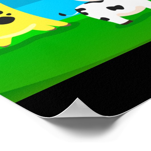 漫画の動物 ポスター (角)