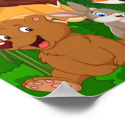 漫画の動物 ポスター (角)