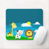 漫画の動物 マウスパッド (マウス)