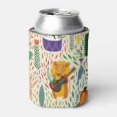 漫画の動物、ミュージカル楽器壁紙。 缶クーラー (缶正面)