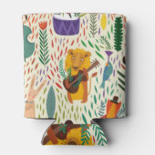 漫画の動物、ミュージカル楽器壁紙。 缶クーラー (裏面)