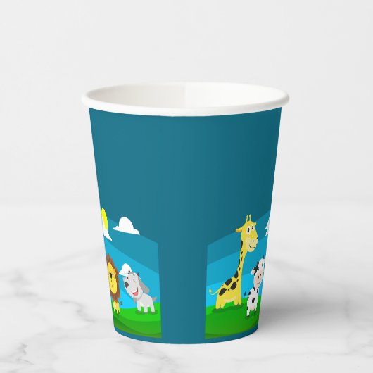 漫画の動物 紙コップ (左)