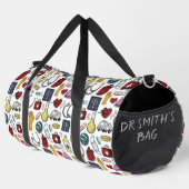 漫画の医師ナース科学名前をカスタムする ダッフルバッグ (右コーナー)