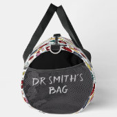 漫画の医師ナース科学名前をカスタムする ダッフルバッグ (右)