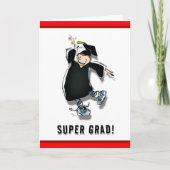 漫画の卒業おめでとう カード (正面)