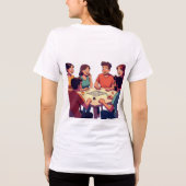 漫画の友人ゲームの夜Tシャツ トライブレンドＴシャツ (裏面)