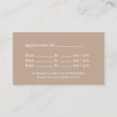 漫画の口の歯科用アポイントメント名刺 予約カード (裏面)