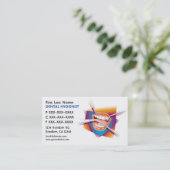 漫画の口の歯科用ツール歯医者カード 名刺 (スタンド正面)