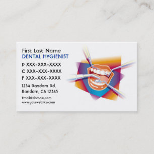 漫画の口の歯科用ツール歯医者カード 名刺