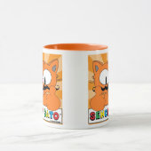 漫画の口ひげキャットセンターGato親指を上げる マグカップ (中央)