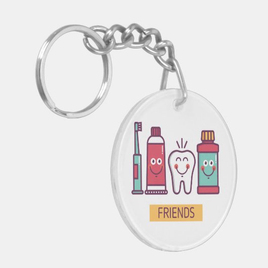 漫画の口頭心配の友人 キーホルダー (正面左)