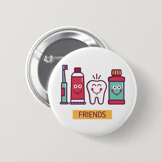 漫画の口頭心配の友人 缶バッジ (正面&裏面)