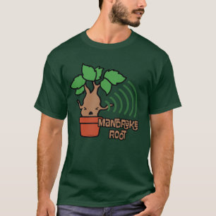 漫画の叫ぶマンドラケのキャラクターアート Tシャツ
