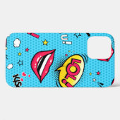 漫画の吹き出しと異なる女性の唇 Case-Mate iPhoneケース (裏面 (横))