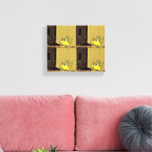 漫画の壁猫 キャンバスプリント (インサイチュ (リビング))