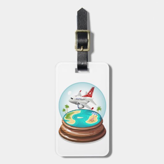 漫画の夏のクリスタルボール ラゲッジタグ (正面縦)