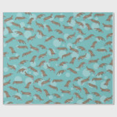 漫画の大皿スイミング ラッピングペーパー (フラット)