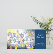 漫画の天使たちがホリデーシーズンを祝うグリーティングカード シーズンカード (スタンド正面)