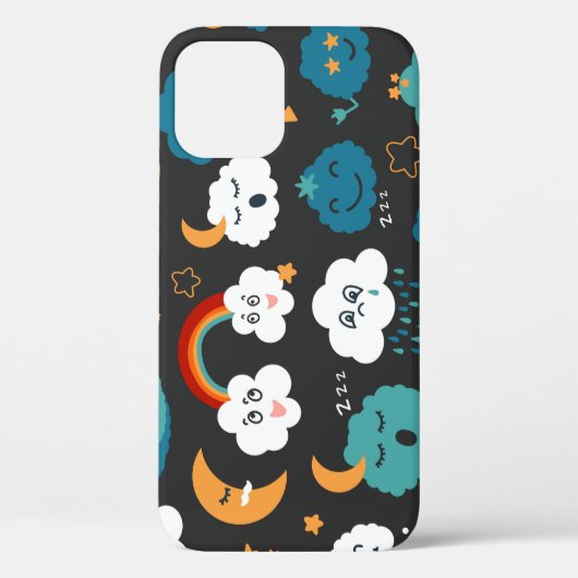 漫画の天気予報シームレスパターン Case-Mate iPhoneケース (裏面)