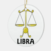 漫画の天秤座はかりで測 セラミックオーナメント (左)