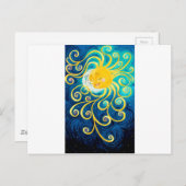 漫画の太陽と月の愛の平和 ポストカード (正面/裏面)