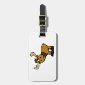 漫画の奇妙なムース |背景色の選択 ラゲッジタグ (正面縦)