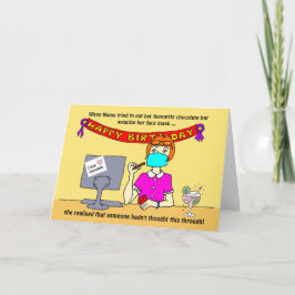 漫画の女おもしろい性顔マスクチョコレート カード