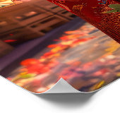 漫画の女の子でイチゴのボウル ポスター (角)