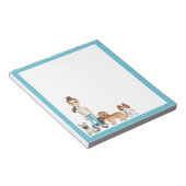 漫画の女の子と一緒にかわいい漫画の犬 ノートパッド (アングル)