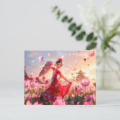 漫画の女の子の叔母とファ伝統的ン シーズンポストカード (スタンド正面)