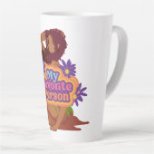 漫画の女の子の私のお気に入りの人 カフェラテマグ (右アングル)