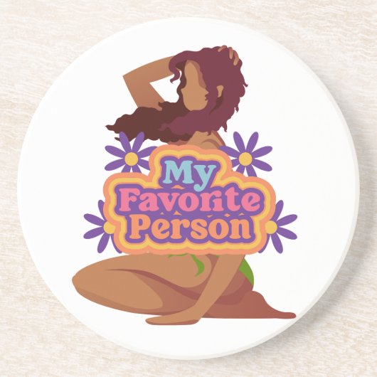 漫画の女の子の私のお気に入りの人 コースター (正面)