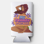 漫画の女の子の私のお気に入りの人 スリム缶クーラー (裏面)