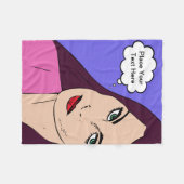 漫画の女の子#1 フリースブランケット (正面(横))