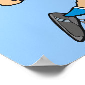 漫画の女性サッカーのスターTシャツとギフト ポスター (角)